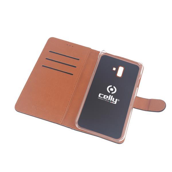 Celly Wally WALLY789 - Flip cover per cellulare - plastica, finta pelle - per Samsung Galaxy J6+
