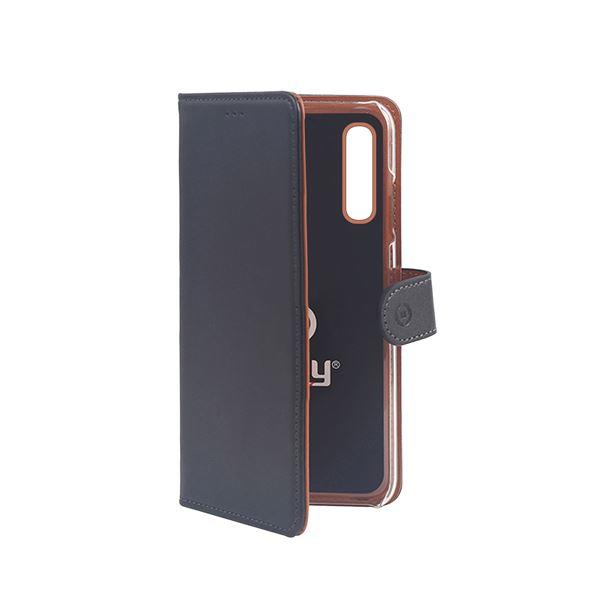 Celly Wally WALLY835 - Flip cover per cellulare - similpelle - nero - per Samsung Galaxy A70