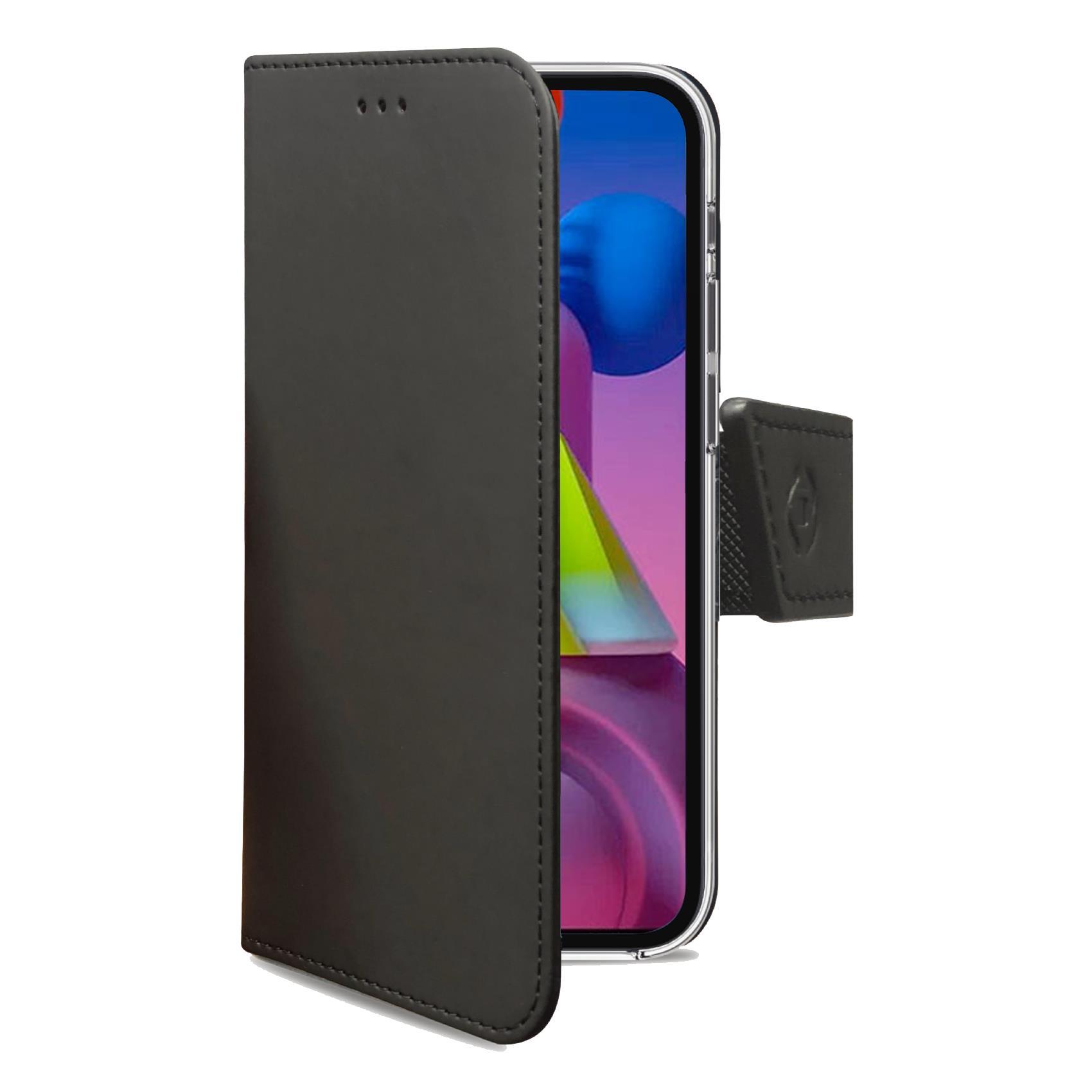 Celly Wally - Flip cover per cellulare - ecopelle - nero - per Samsung Galaxy A42 5G