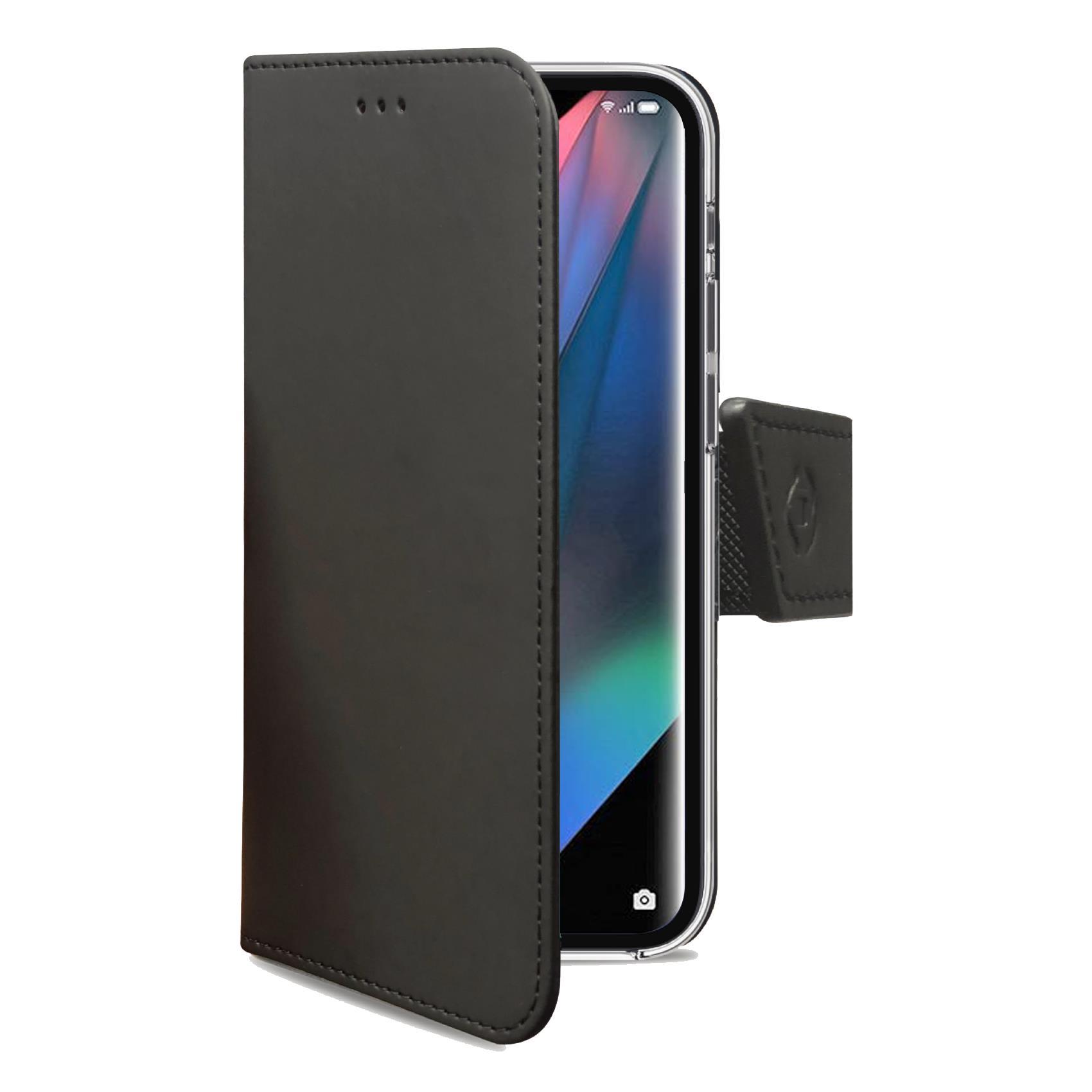 Celly Wally - Flip cover per cellulare - similpelle - nero - per OPPO Find X3 PRO