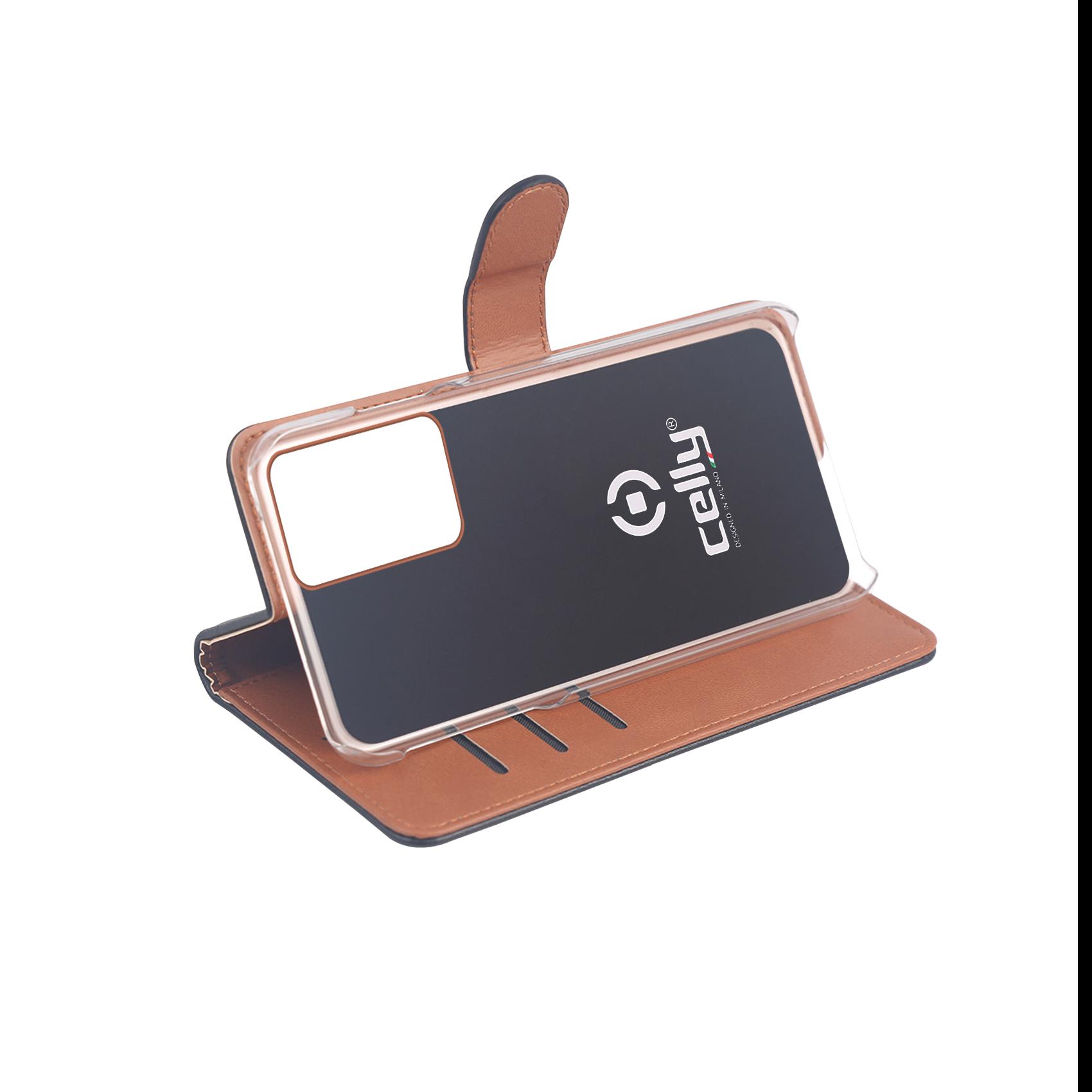 Celly Wally WALLY990 - Flip cover per cellulare - similpelle - nero - per Samsung Galaxy S20+, S20+ 5G