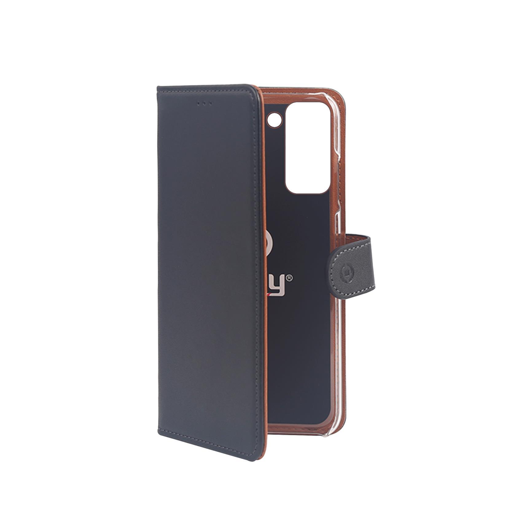 Celly Wally WALLY995 - Flip cover per cellulare - similpelle - nero - per Samsung Galaxy S21+ 5G