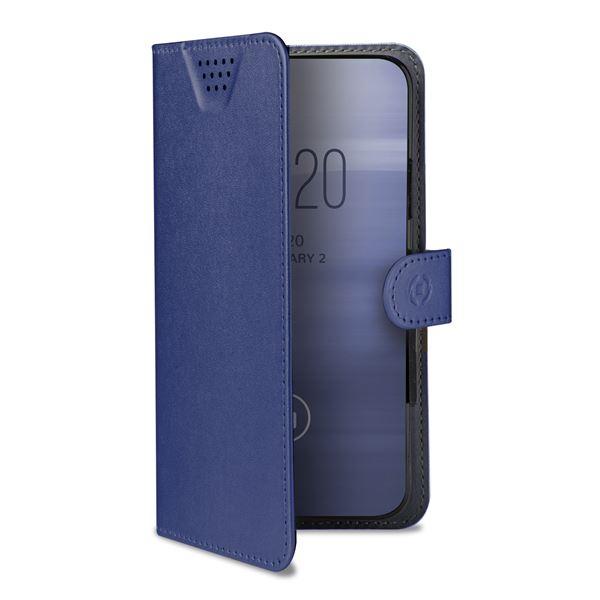 Celly Wally One XXXL - Flip cover per cellulare - ecopelle - blu - 5.5" - 6.5"