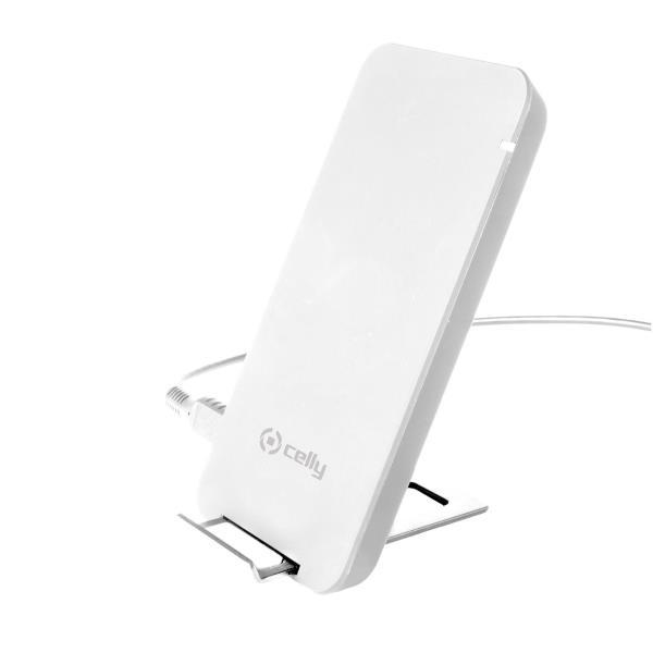 CELLY BASE DI RICARICA WIRELESS UNIVERSALE USB TIPO C 10 A BIANCO