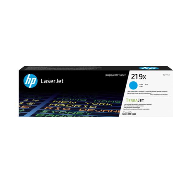 HP 219X - Alta resa - ciano - originale - LaserJet - cartuccia toner (W2191X) - per P/N: 499Q6F#B19, 499Q8F#B19