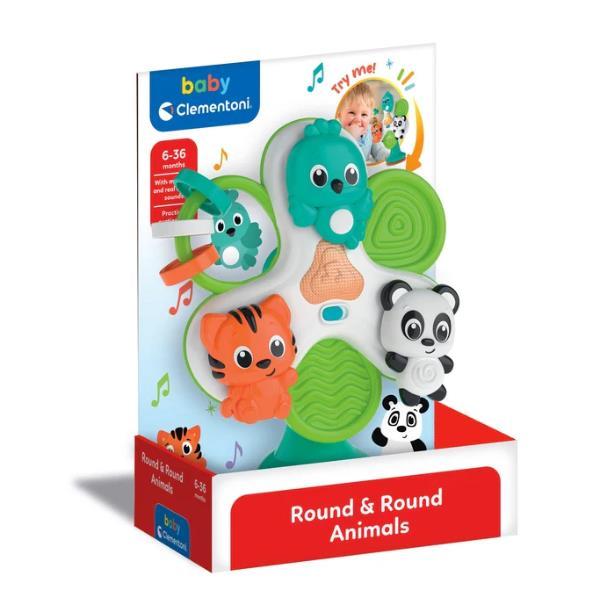 CLEMENTONI ROUND E ROUND ANIMALS GIOCO CON VENTOSA PER SEGGIOLONE INTERATTIVO