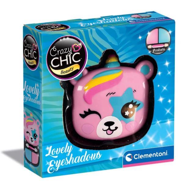 CLEMENTONI CRAZY CHIC LOVELY EYESHADOW MINI TROUSE ORSO SET COSMETICI OMBRETTI ANALLERGICI