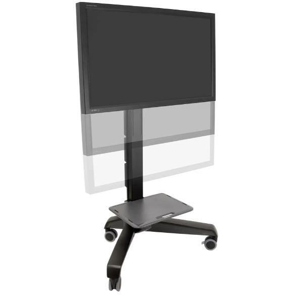 Ergotron Neo-Flex Mobile MediaCenter UHD - Carrello - Tecnologia brevettata Constant Force - per pannello piatto - nero - dimensione schermo: 50"-80"