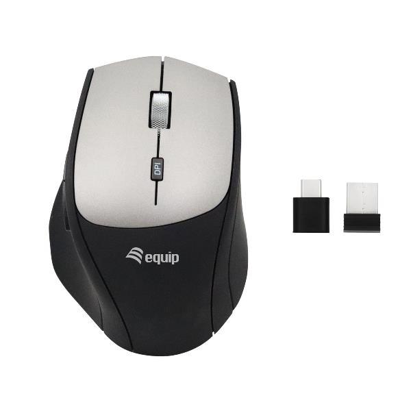 EQUIP MOUSE ERGONOMICO WIRELESS 6 TASTI 2400dpi REGOLABILI …