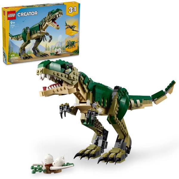 LEGO CREATOR 3 IN 1 T REX TRASFORMABILE IN 3 MODELLINI SNODABILI COME TRICERATOPO E PTERODATTILO
