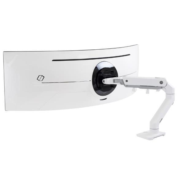 Ergotron NX - Kit montaggio (asta, pivot, base, gruppo braccetto, hardware di collegamento) - per Monitor - bianco - dimensione schermo: 34" - montabile su desk