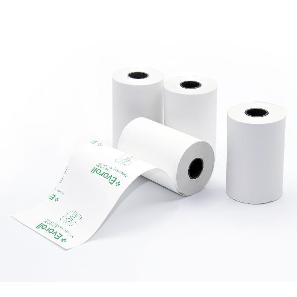 ROTOLIFICIO PUGLESE ROTOLO IN CARTA TERMICA PER POS 57 mm X 18 MT ANIMA 12 mm BIANCO CONF 10 Pz.