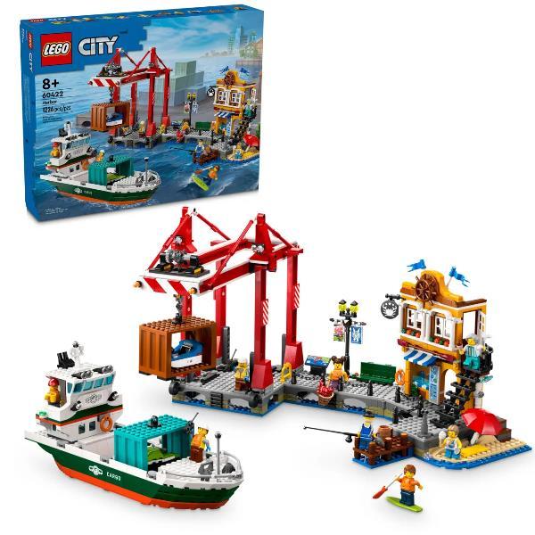 LEGO CITY PORTO E NAVE MERCI CON BARCA …