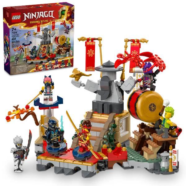 LEGO NINJAGO TORNEO ARENA DI BATTAGLIA CON 6 MINIFIGURE E TEMPIO DA COSRUIRE
