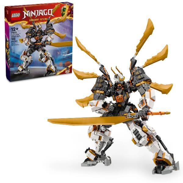 LEGO NINJAGO MECH DRAGO TITANIO DI COLE PERSONAGGIO DA COSTRUIRE CON SPADA E 1 MINIFIGURA