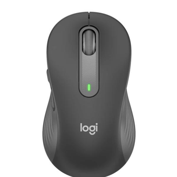 Logitech Signature M650 Grande - Mouse - taglia larga - ottica - 5 pulsanti - senza fili - Bluetooth, 2.4 GHz - ricevitore USB Logitech Logi Bolt - grafite