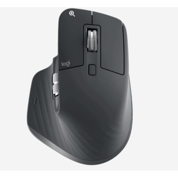 Logitech Master Series MX MASTER 3S - Mouse - ergonomico - ottica - 7 pulsanti - senza fili - Bluetooth, 2.4 GHz - ricevitore USB Logitech Logi Bolt - grafite