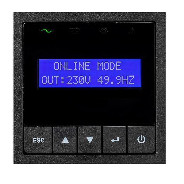 Eaton 9E - UPS (installabile in rack / esterno) - 200/220/230/240 V c.a. V - 2700 Watt - 3000 VA - 1 fase - 6 batteria x - Piombo - 9 Ah - RS-232, USB - connettori di uscita 7 - 2U - 19" - nero