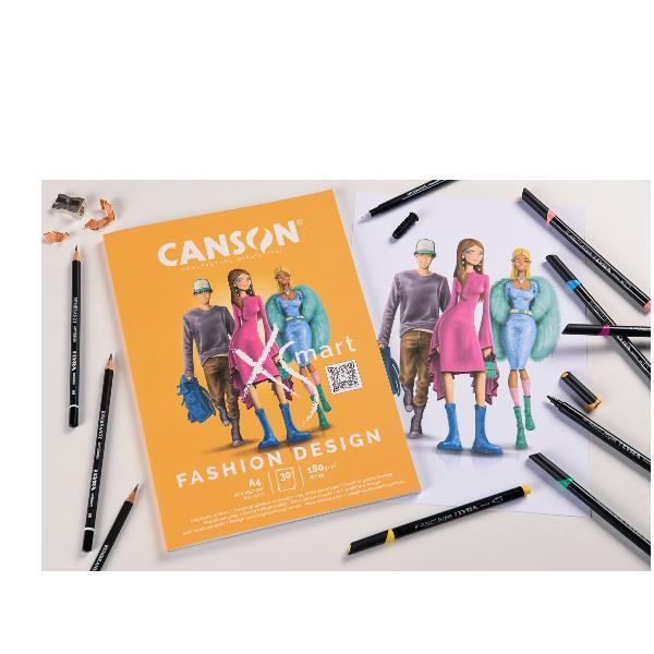 CANSON ALBUM DA DISEGNO 30 FOGLI 80 GR A4 BIANCO CONF 5 Pz.