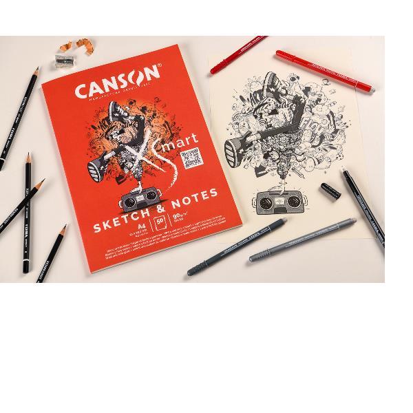 CANSON ALBUM DA DISEGNO 50 FOGLI 90 GR A4 BIANCO CONF 5 Pz.