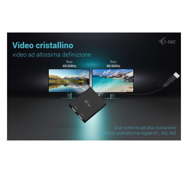 I-TEC USB-A/USB-C DUAL 4K 2 x HDMI VIDEO ADA