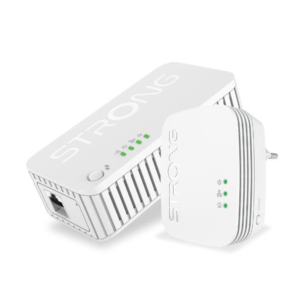 STRONG POWERLINE MINI WIFI 1000 DUO KIT DI 1 ADATTATORE POWERLINE 1000 MINI + 1 ADATTATORE POWERLINE WI-FI 1000 MINI