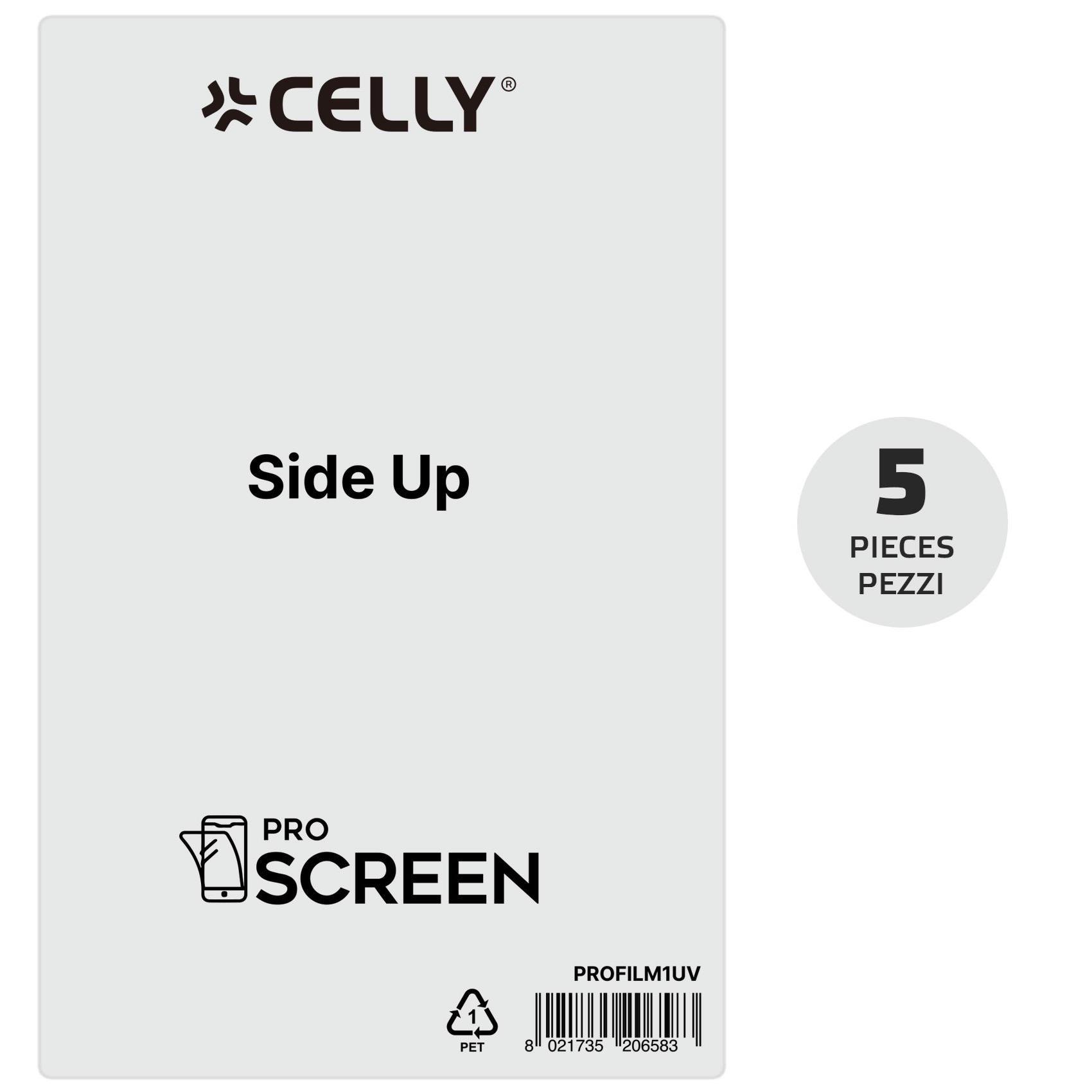 Celly PROFILM5UV - Pellicole per Trattamento Raggi UV 5 Pezzi PRO SCREEN
