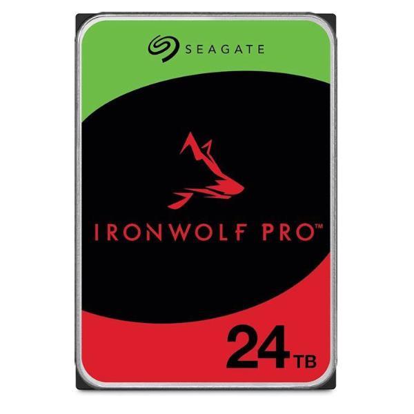 Seagate IronWolf Pro ST24000NT002 - HDD - 24 TB - interno - 3.5" - SATA 6Gb/s - 7200 rpm - buffer: 512 MB - con 3 anni Seagate Recupero dei dati di salvataggio