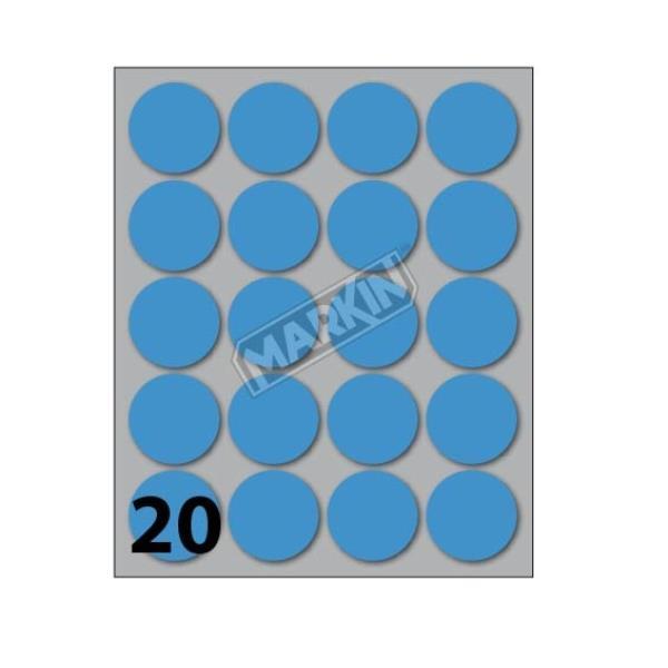 MARKIN CONF10 BUSTE ETICHETTE 8 BLU DIAM27