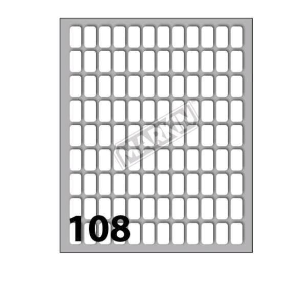 MARKIN ETICHETTE ADESIVE 14X8 mm BIANCO CONF 1080 Pz.