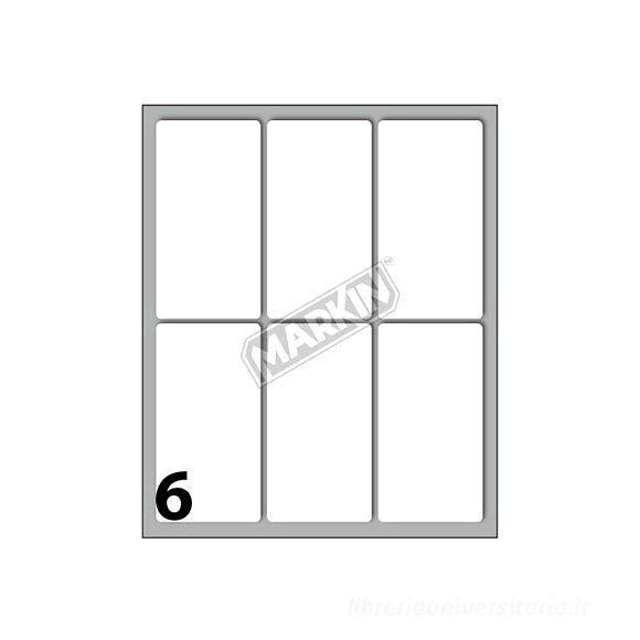 MARKIN ETICHETTE ADESIVE 70 X 37 mm BIANCO CONF 60 Pz.