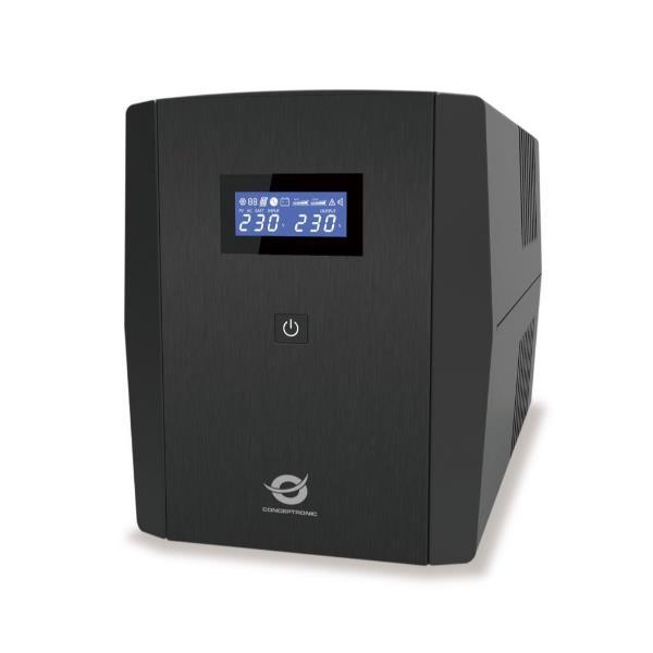 Conceptronic UPS 1500VA 900W, IEC x 6, HID USB, RJ45 InOut, AVR