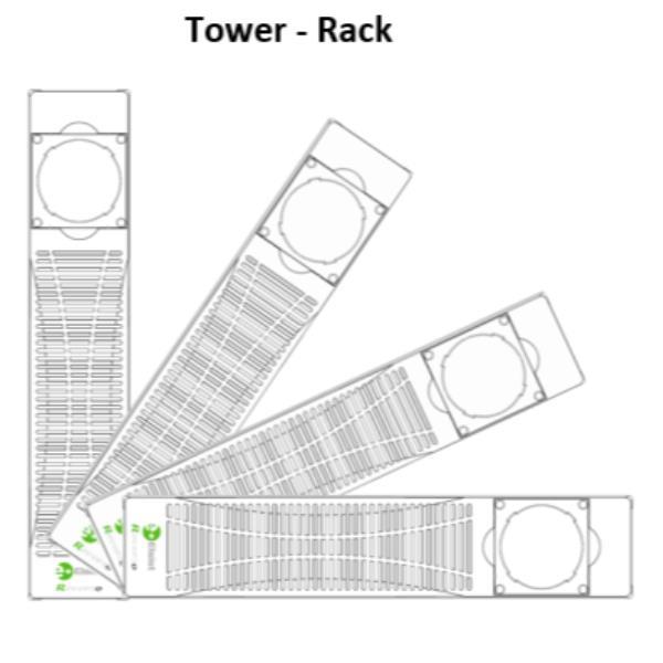 Naicon UPS REVERSO 3000 VA 3000 W CON 600 MM. DI PROF. ON LINE CON DISPLAY LCD RACKTOWER
