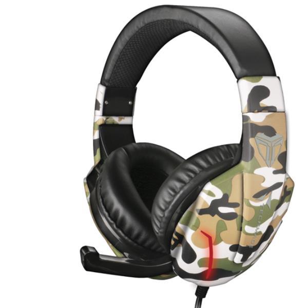 TECHMADE TM-FL1-CAMGR CUFFIE GAMING CON MICROFONO PER PC …