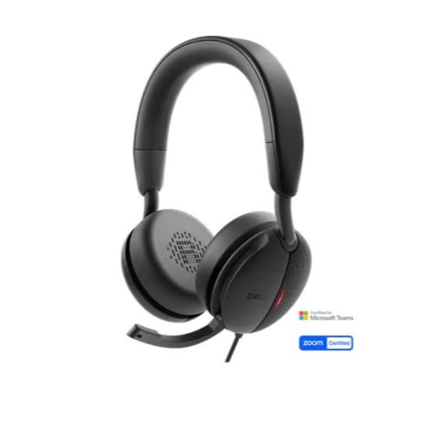 Dell Pro Wired ANC Headset WH5024 - Cuffie con microfono - over ear - cablato - eliminazione rumore attivata - USB-C - Zoom Certificato, Certificato per i team Microsoft