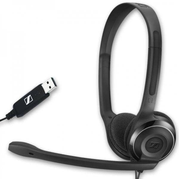 EPOS-SENNHEISER PC8 CUFFIA CON MICROFONO USB COMANDI SUL CAVO NERO