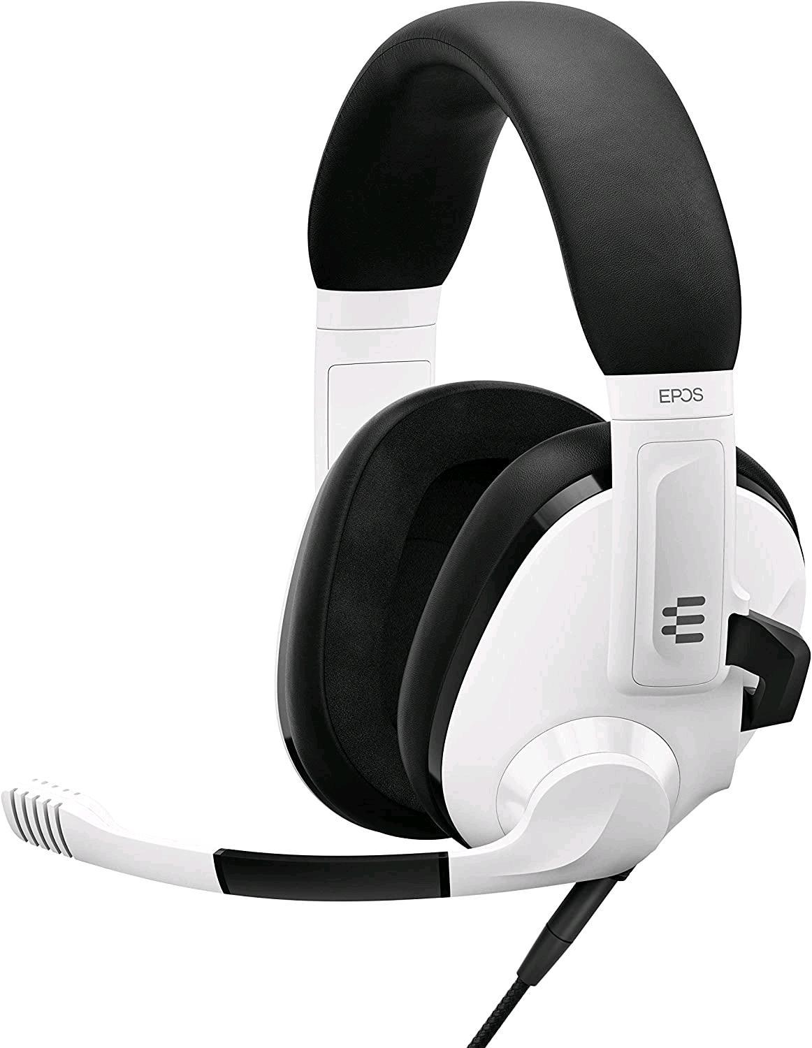 EPOS SENNHEISER H3 CUFFIE GAMING AD ACUSTICA CHIUSA CUFFIE CON MICROFONO CON CANCELLAZIONE DEL RUMORE PLUG & PLAY AUDIO DI ALTA QUALITA' REGOLABILI ED ERGONOMICHE CUFFIE PS4, PS5, SWITCH, XBOX, PC, MAC BIANCO