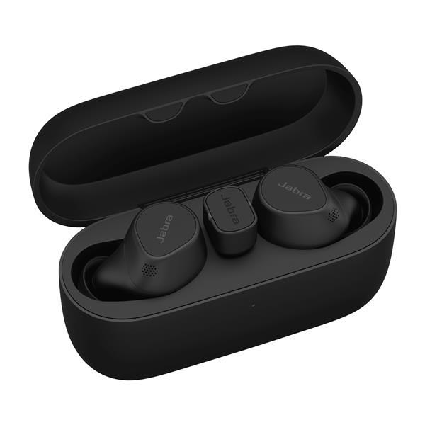 Jabra Evolve2 Buds UC - True wireless earphones con microfono - in-ear - Bluetooth - eliminazione rumore attivata - USB-C tramite adattatore Bluetooth - isolamento dal rumore - nero - Zoom Certificato, Ottimizzato per Google Meet