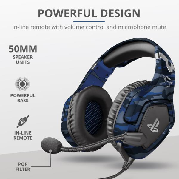 TRUST GXT 488 FORZE CUFFIE CON MICROFONO GAMING …