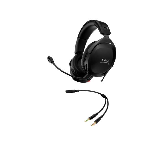 HyperX Cloud Stinger 2 - Gaming - cuffie con microfono - dimensione completa - cablato - jack 3,5 mm - nero - per Victus by HP Laptop 15, 16; EliteDesk 800 G6; Laptop 17; Pavilion x360 Laptop