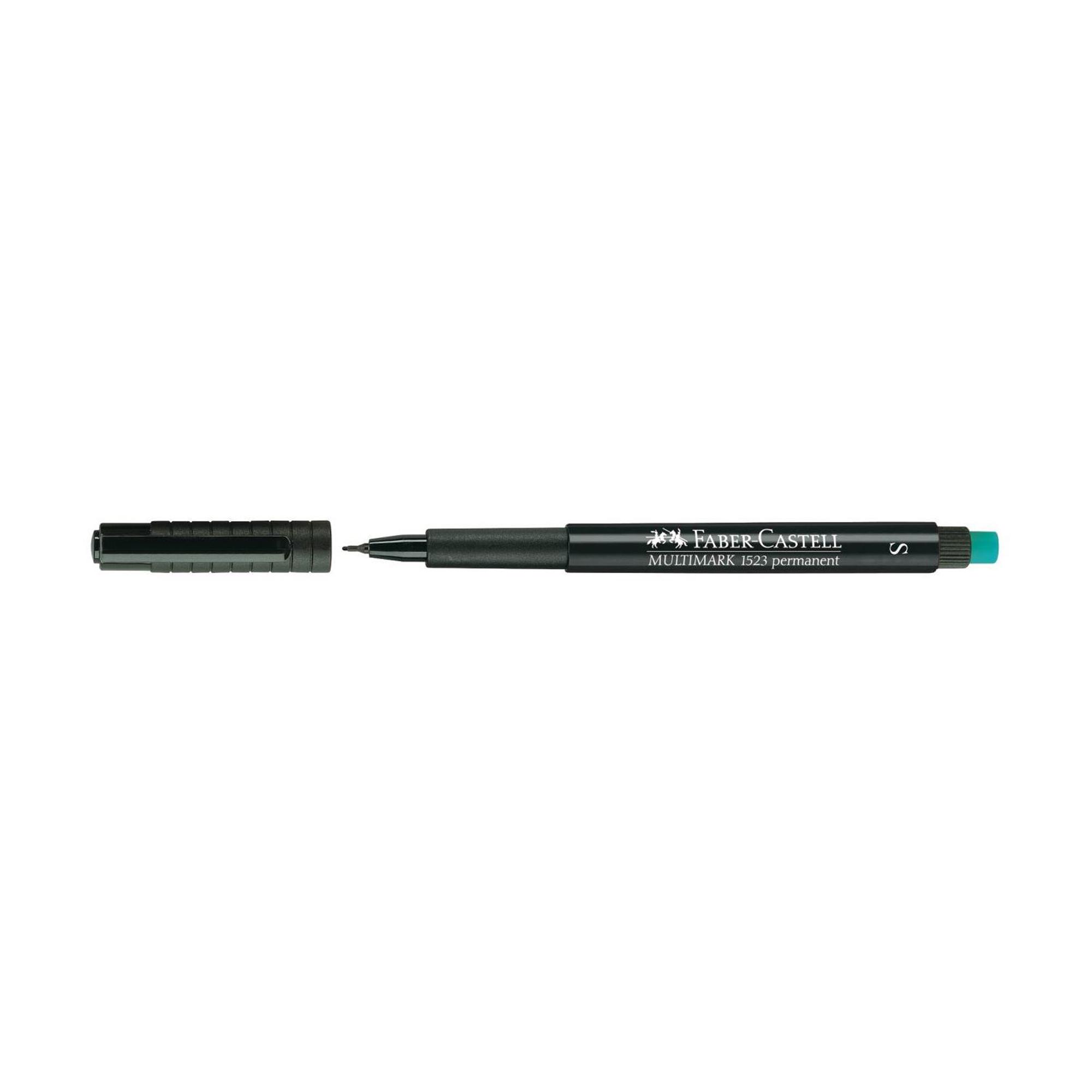 Pennarello Multimark universale permanente con gomma - punta superfine 0,4mm - nero - Faber-Castell