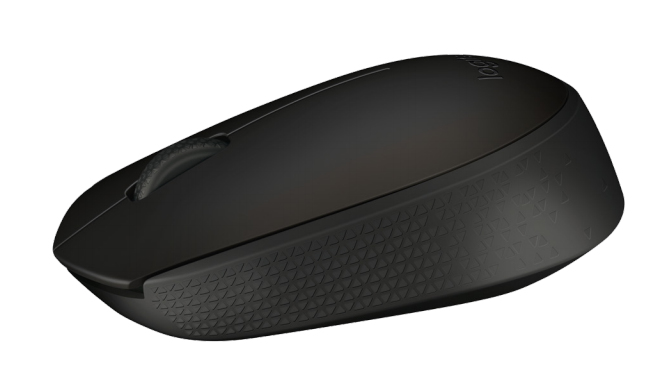 Logitech B170 - Mouse - ottica - 3 pulsanti - senza fili - 2.4 GHz - ricevitore wireless USB - nero