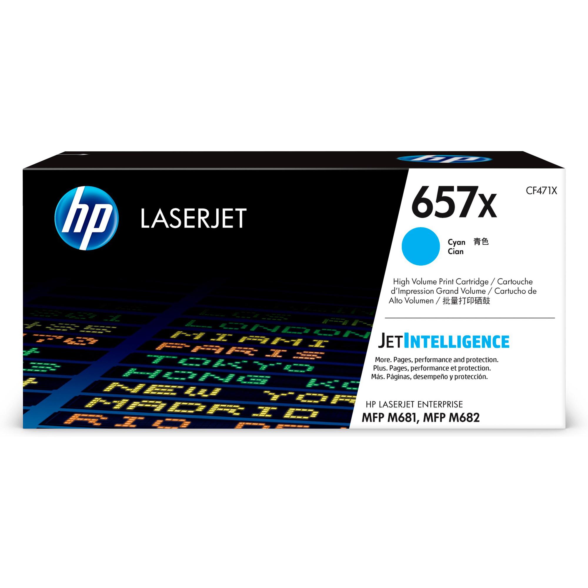 HP 657X - Alta resa - ciano - originale - LaserJet - cartuccia toner (CF471X) - per Color LaserJet Enterprise MFP M681; LaserJet Enterprise Flow MFP M681, MFP M682