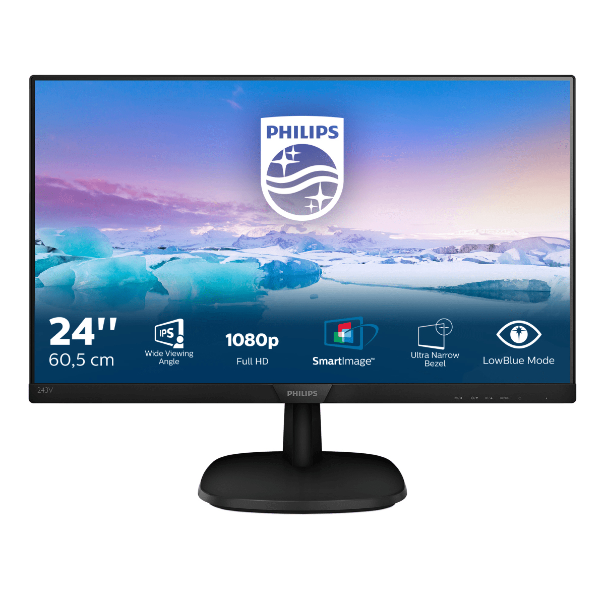 PHILIPS 243V7QJABF/00 V LINE 23.8" MONITOR FULL HD …