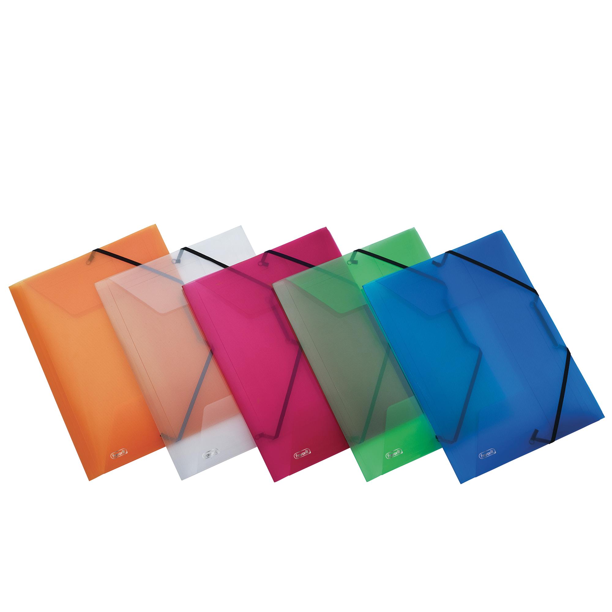 CART. 3L C/ELAST LUMINA 24X32 D2.5 ASS (ARANCIO/FUCSIA/VERDE/AZZURRO/NEUTRO)
