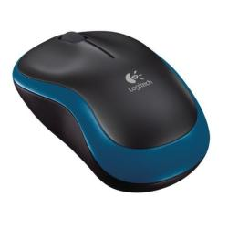 Logitech M185 - Mouse - ottica - senza fili - 2.4 GHz - ricevitore wireless USB - blu