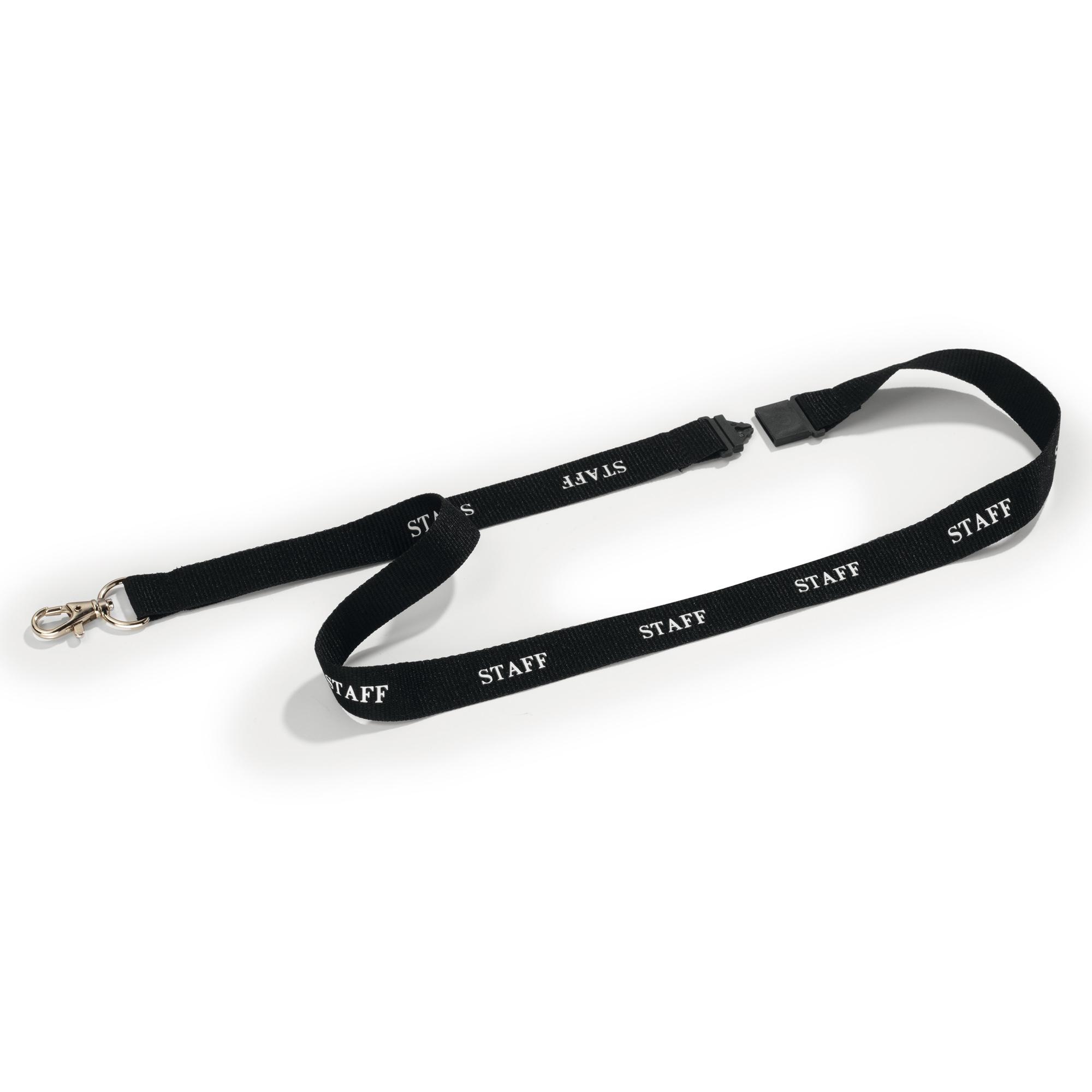 Cordoncini portabadge stampa staff - nero - 44 …
