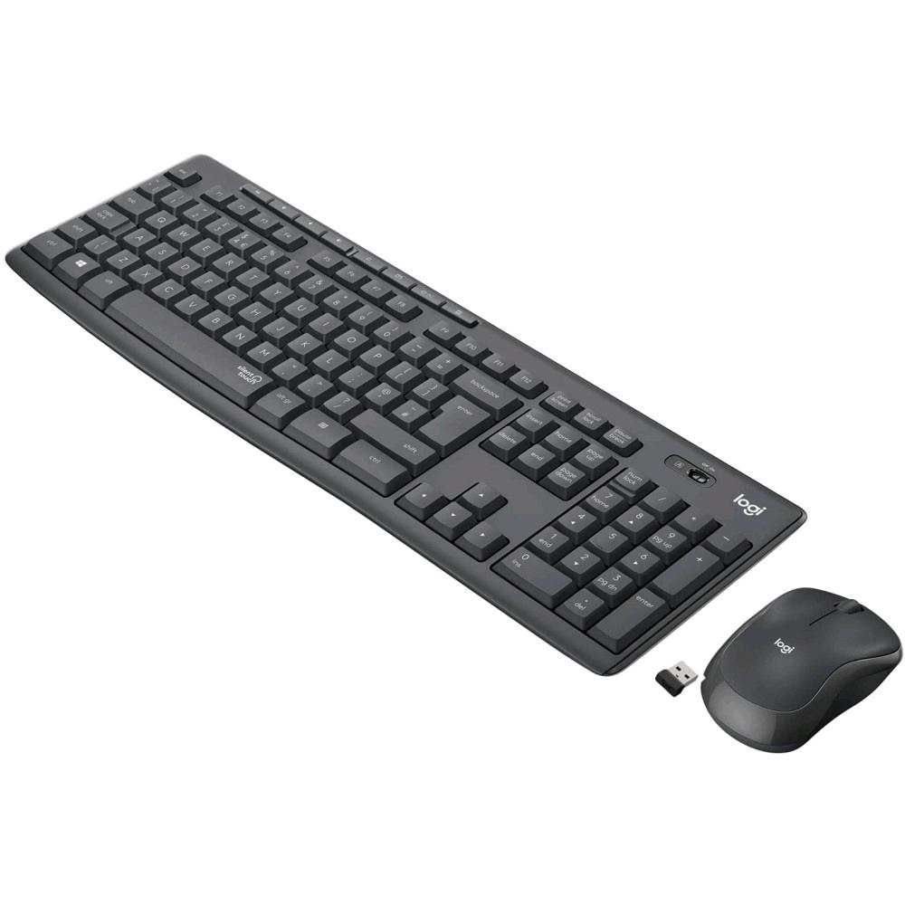 Logitech MK295 Silent - Set mouse e tastiera - senza fili - 2.4 GHz - italiana - grafite