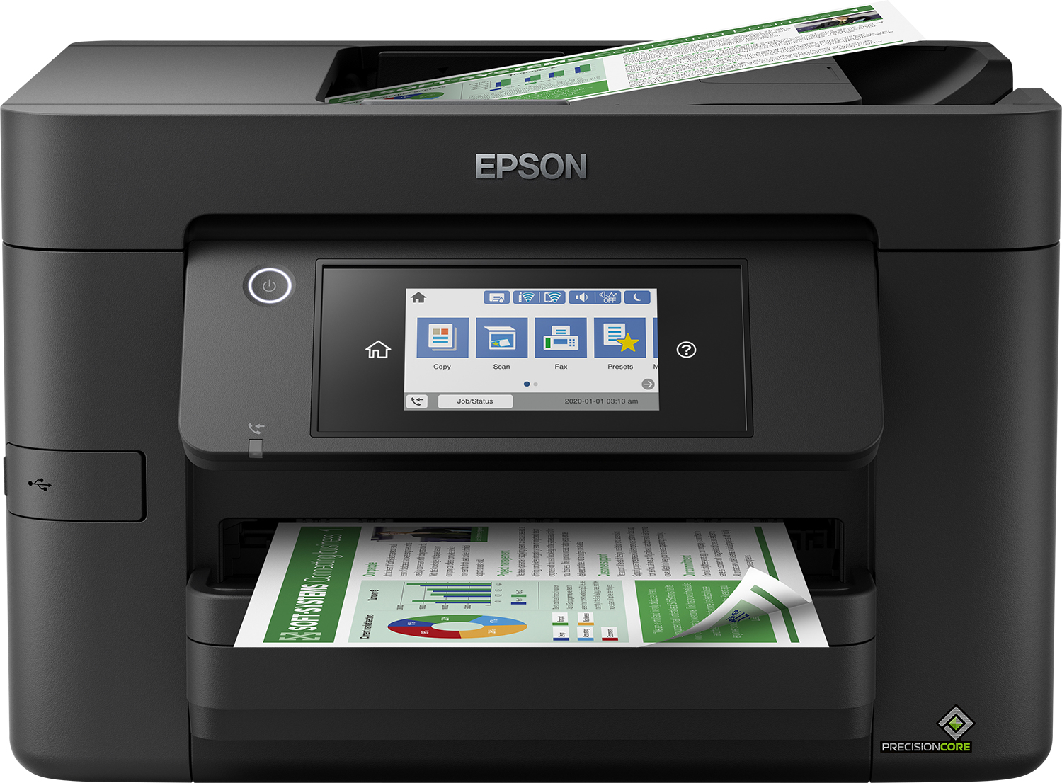 Epson WorkForce Pro WF-4820DWF - Stampante multifunzione - colore - ink-jet - A4 (210 x 297 mm) (originale) - A4/Legal (supporti) - fino a 25 ppm (stampa) - 250 fogli - 33.6 Kbps - USB 2.0, LAN, Wi-Fi(n), host USB