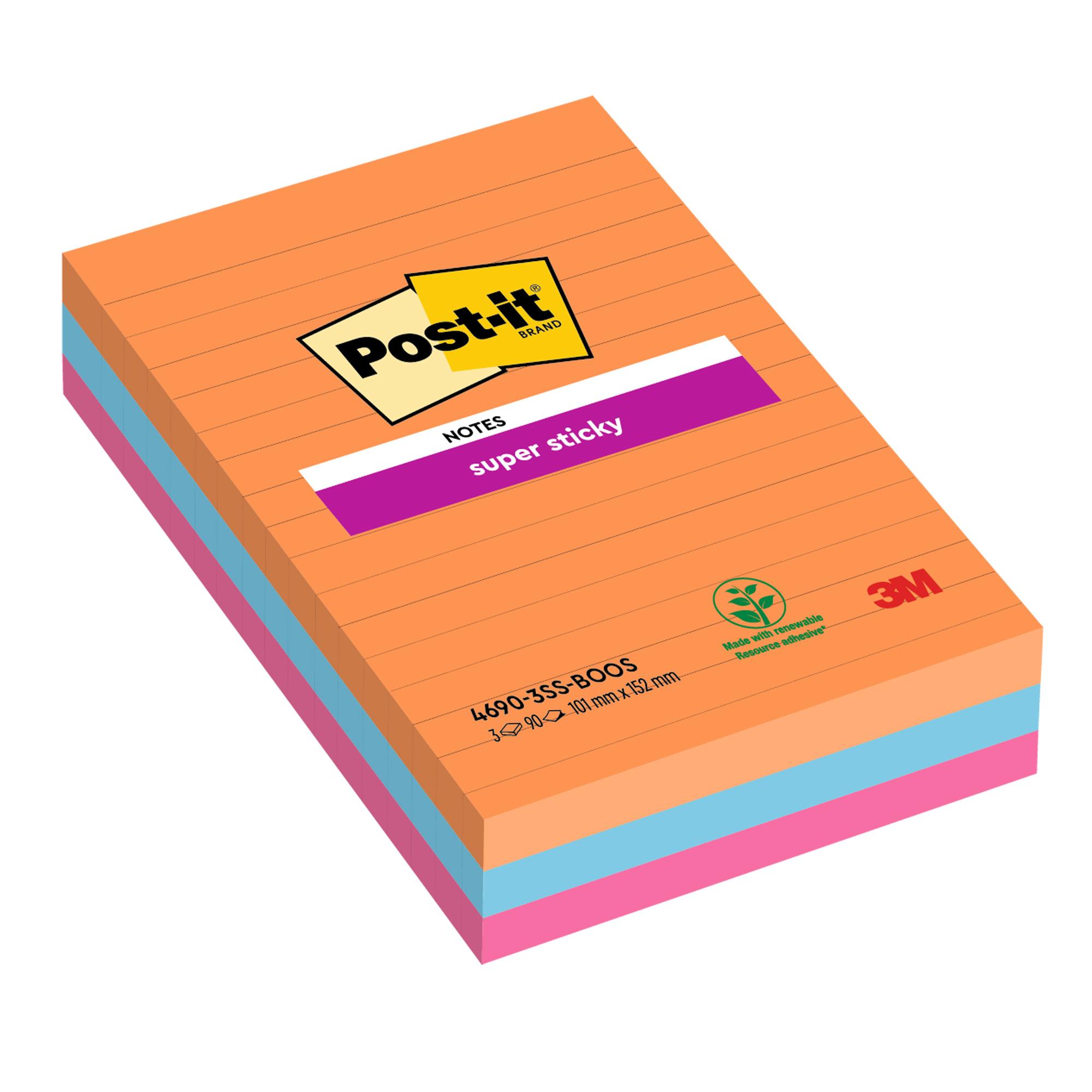 Blocco Post-it Super Sticky - 4690-3SS-BOOS - a …